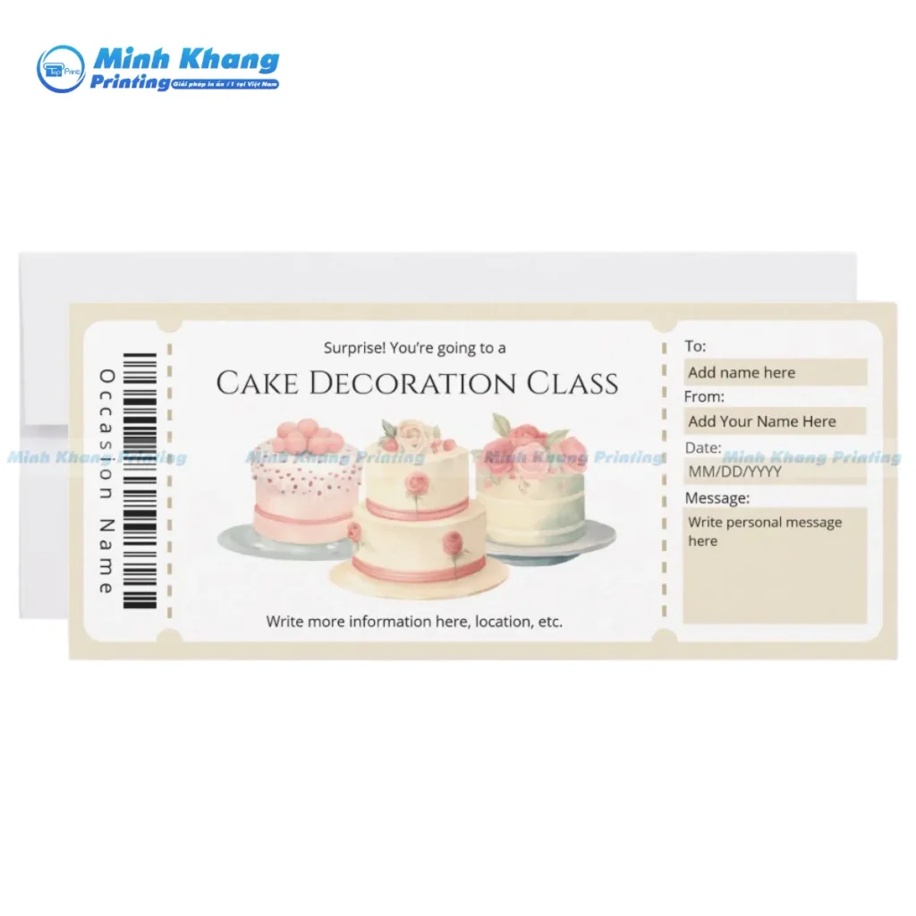Top Các Yếu Tố Quan Trọng Trong In Ấn Voucher Tiệm Bánh