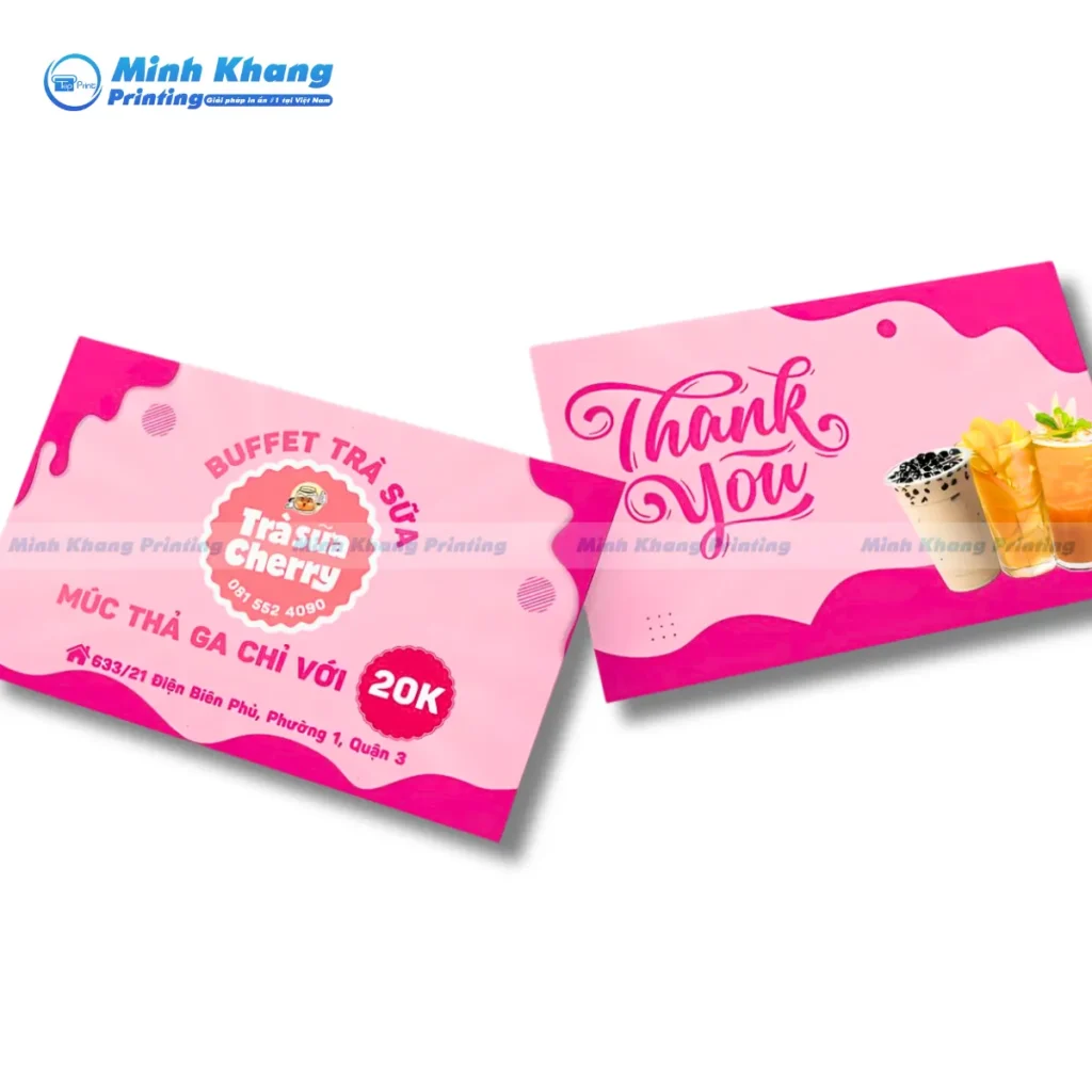 Mẫu voucher buffet trà sữa Cherry với giá chỉ 20.000 đồng