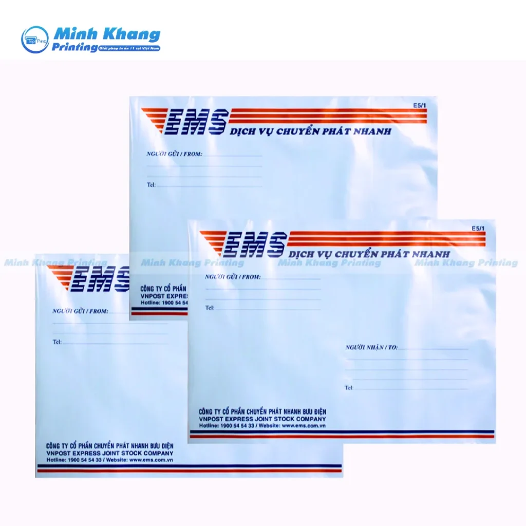 Mẫu bao thư bưu điện EMS dịch vụ chuyển phát nhanh do Vietnam Post (VNP) cung cấp