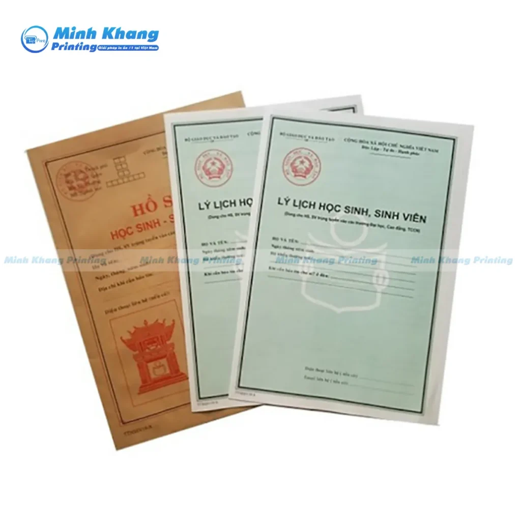Mẫu bao thư hồ sơ học sinh sinh viên thường có kích thước lớn để vừa vặn các loại bằng cấp và học bạ