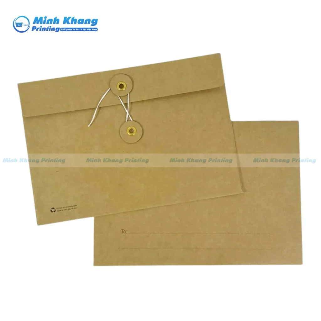 Mẫu phong bì cổ điển có nút thắt gửi bưu kiện bưu điện mang phong vị thế kỷ trước