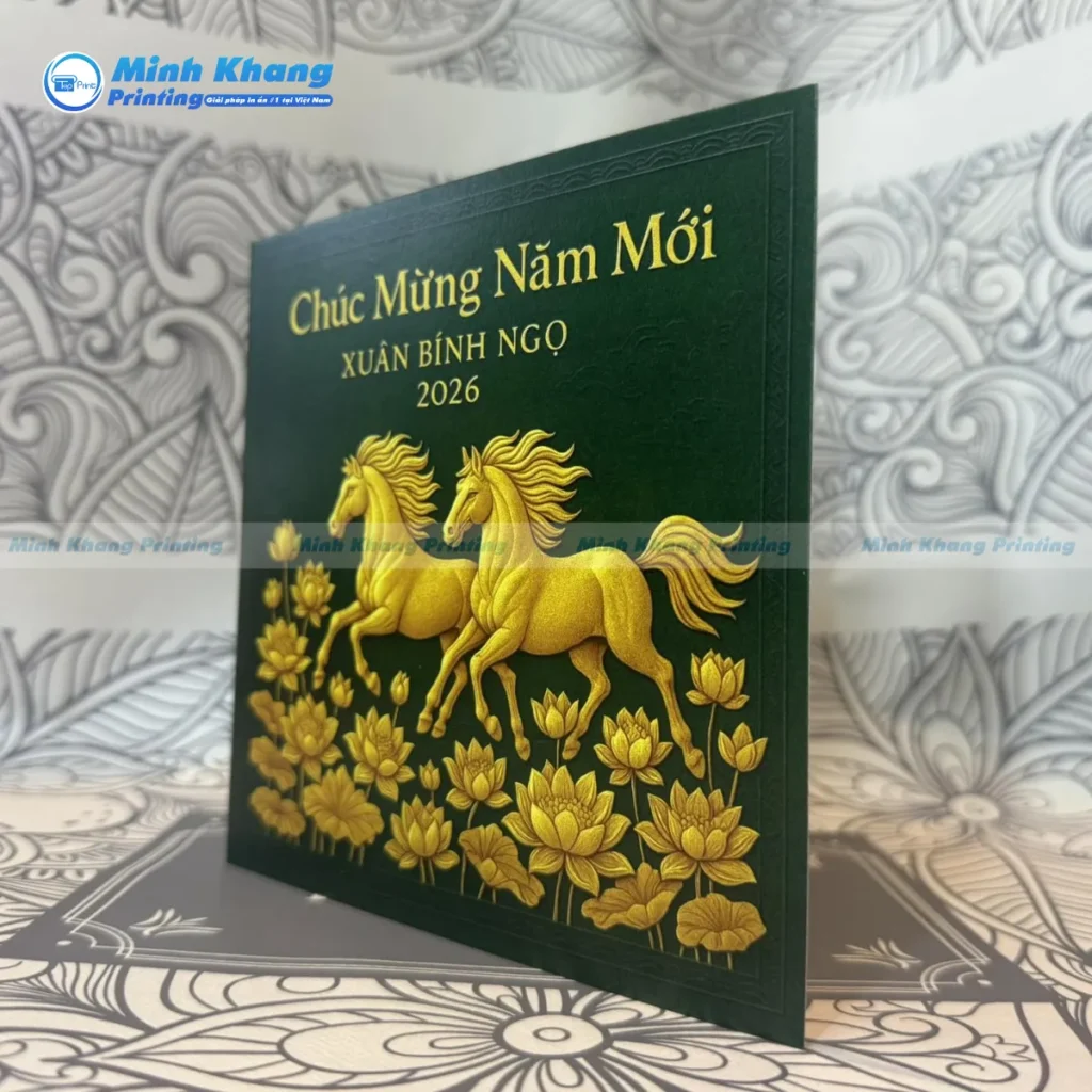 Xu Hướng Thiết Kế Thiệp Chúc Năm Mới Tết 2026 Bính Ngọ Dấu ấn Mã Đáo
