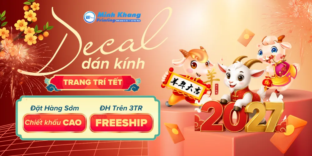 Địa Chỉ In Decal Trang Trí Cửa Kính Tết Giá Rẻ, Theo Yêu Cầu