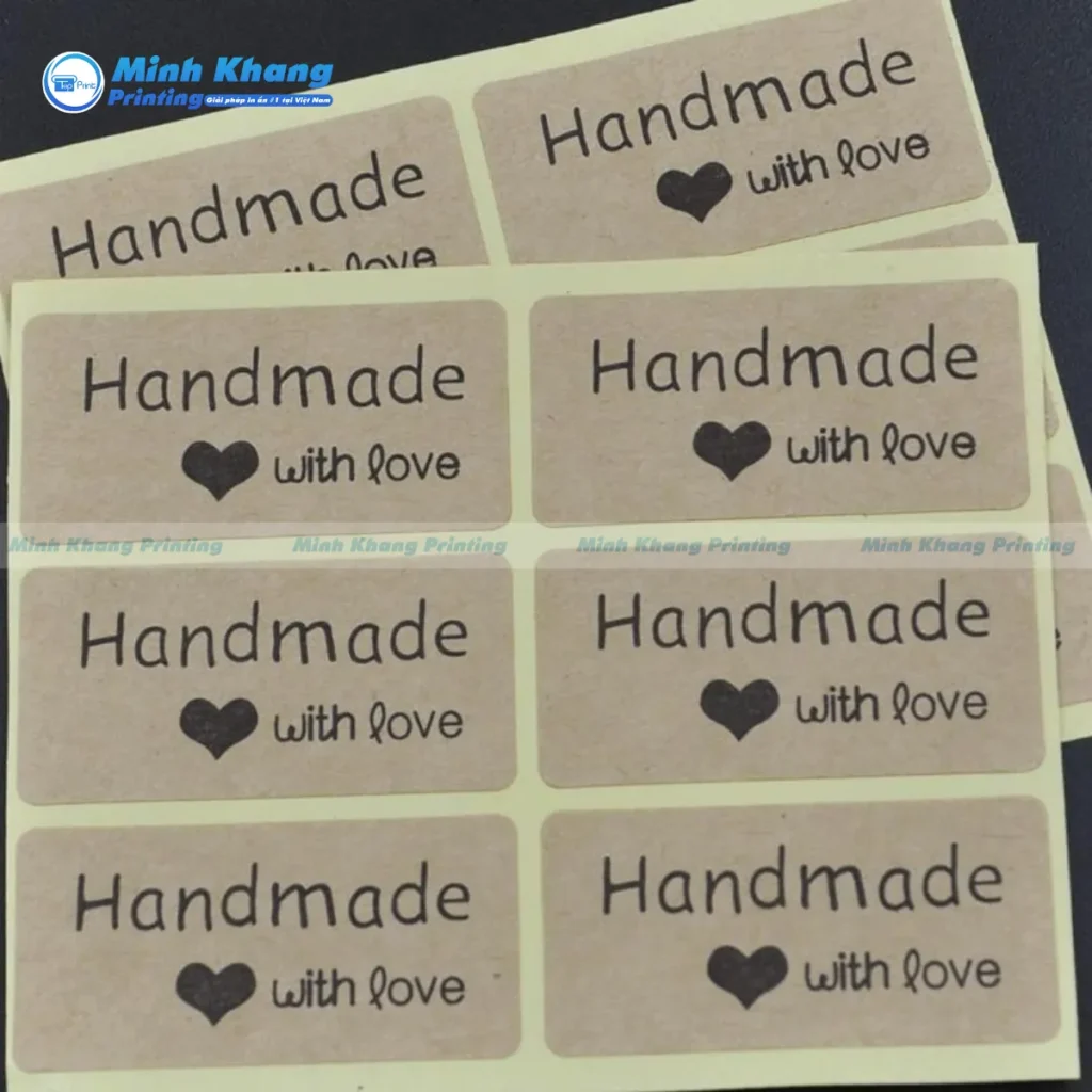 Mẫu thiết kế tem giấy kraft dán mỹ phẩm handmade tôn vinh các giá trị từ thiên nhiên và hữu cơ