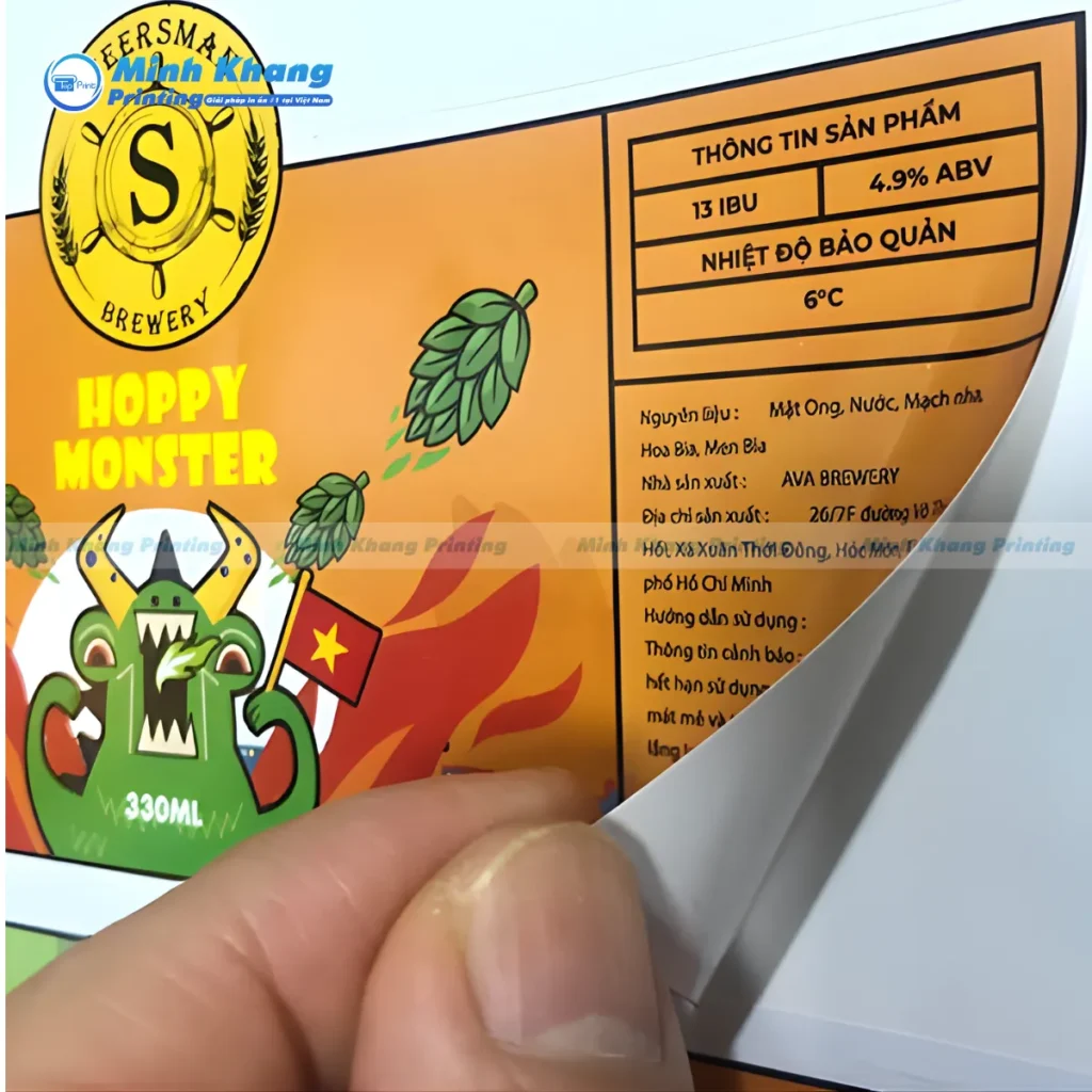 Mẫu decal trắng sữa đạt chuẩn an toàn, không gây độc hại cho các dòng thực phẩm đóng chai