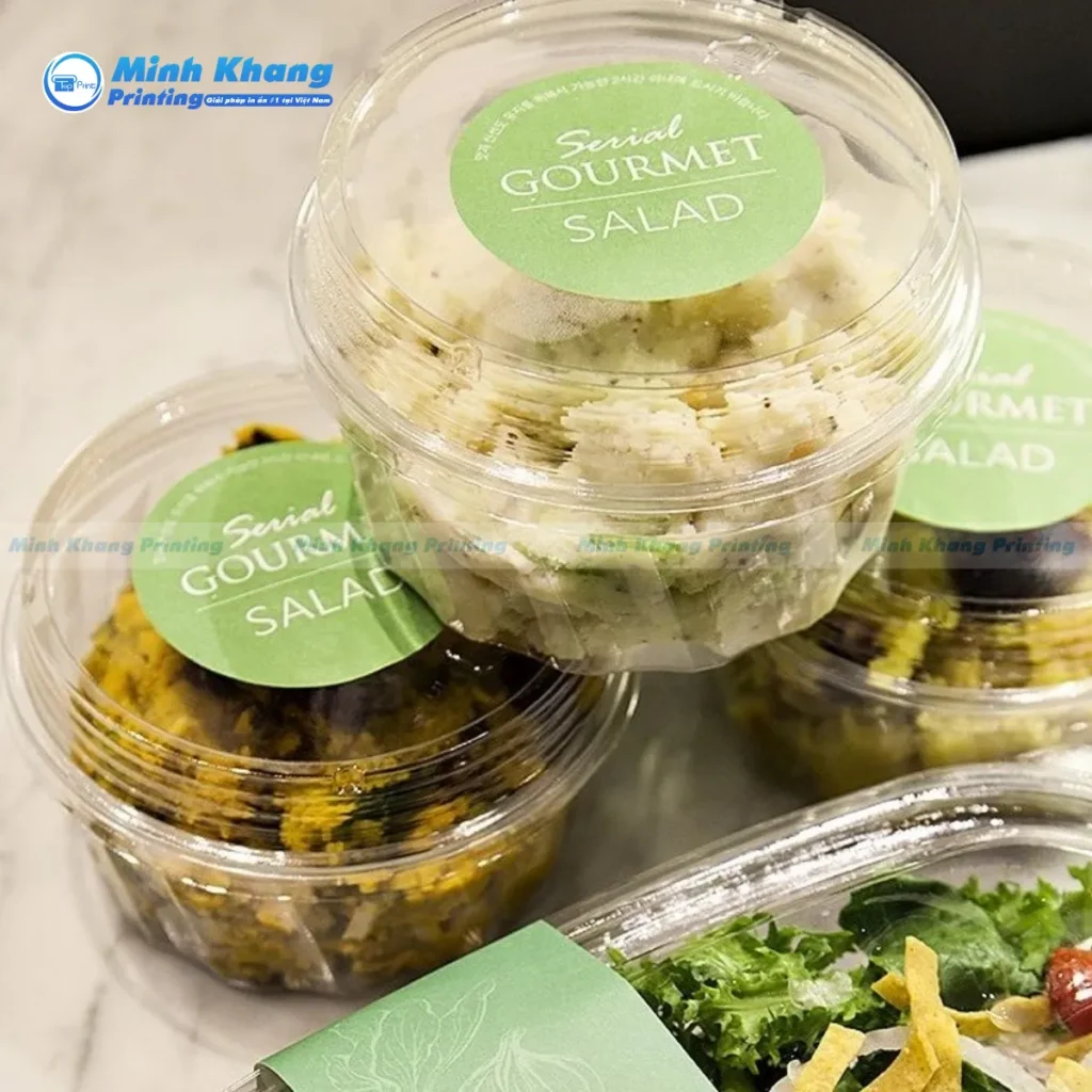 Mẫu decal dán thực phẩm đông lạnh chuyên dụng có thể chịu được nhiệt độ âm sâu mà không bị giòn gãy hay mất lớp keo kết dính