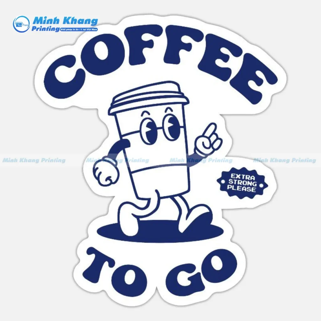 Mẫu logo mang hình ảnh ly đựng cà phê cách điệu giúp khách hàng nhận diện sản phẩm ngay lập tức