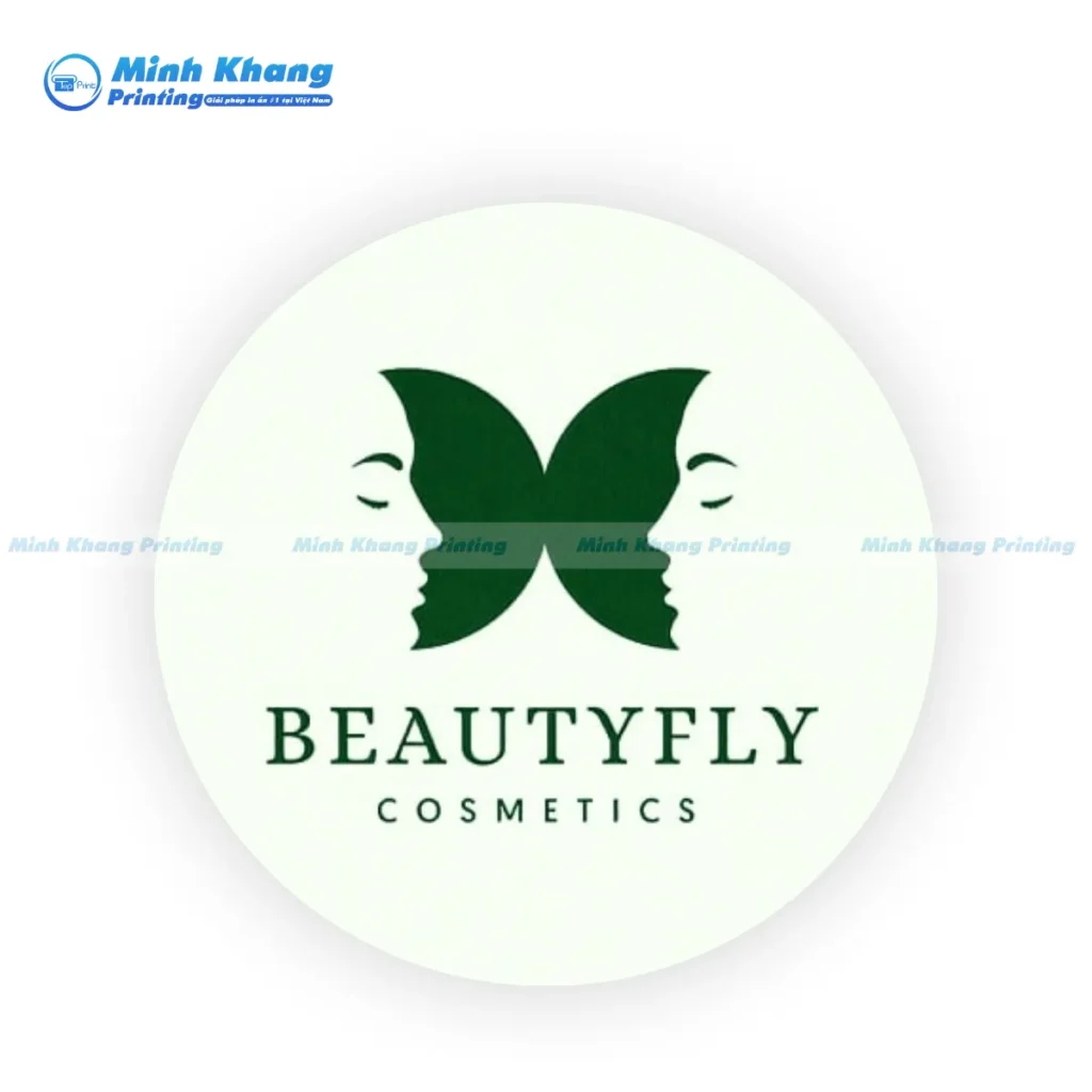 Mẫu tem nhãn sử dụng màu xanh gợi cảm giác an toàn, lành tính cho các dòng mỹ phẩm thiên nhiên