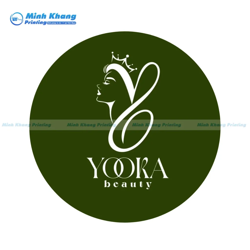 Mẫu logo spa hình tròn tượng trưng cho sự vẹn tròn, viên mãn và dịch vụ chăm sóc tận tâm