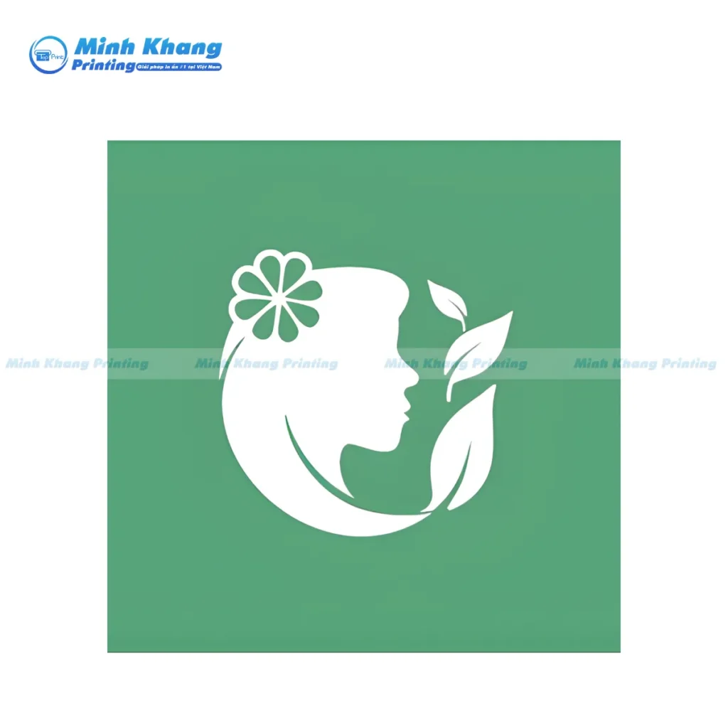 Mẫu logo spa màu xanh lá đại diện cho sức sống mới và nguồn gốc sản phẩm từ hữu cơ.