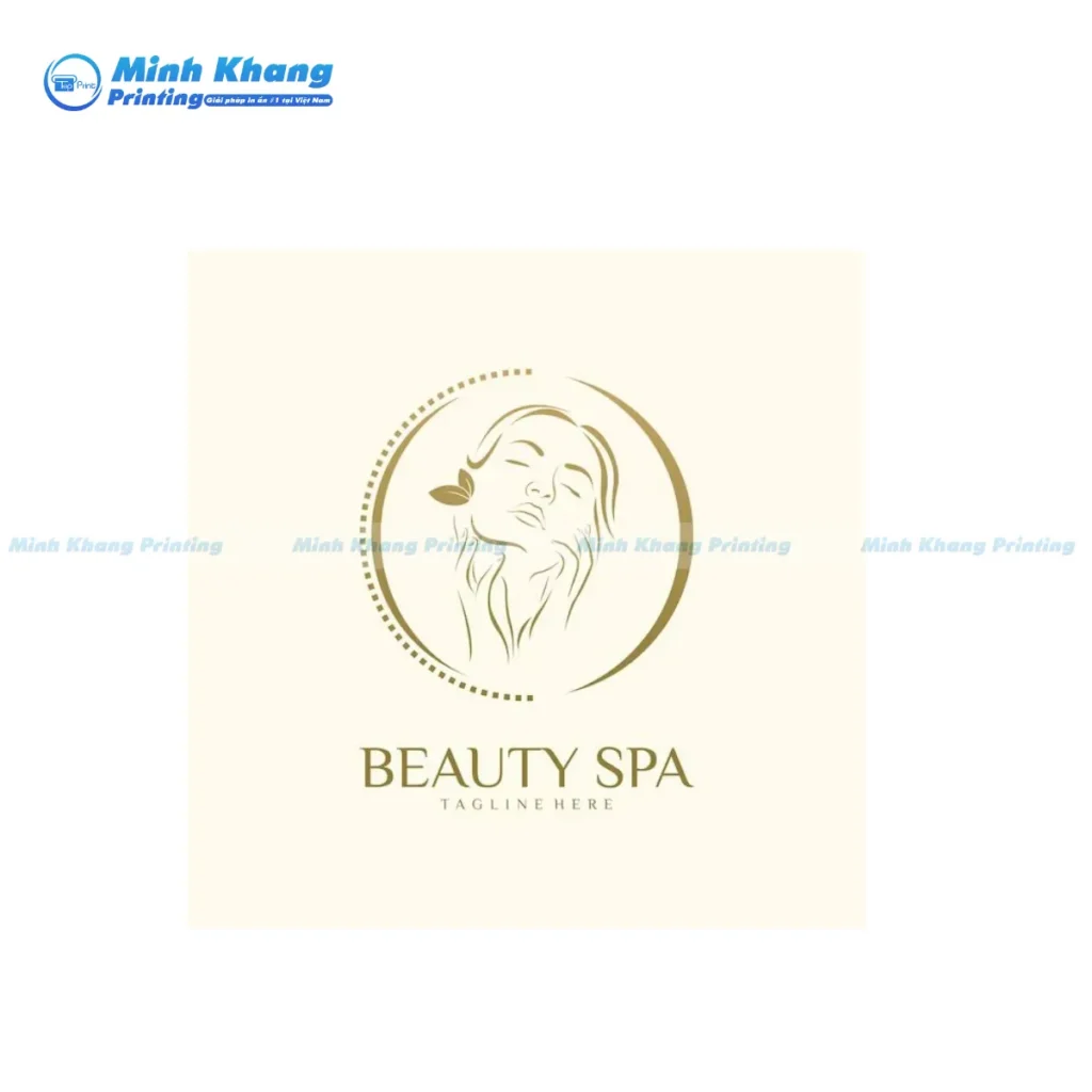Mẫu logo spa dán túi giấy giúp nâng tầm giá trị món quà khi trao đến tay khách hàng