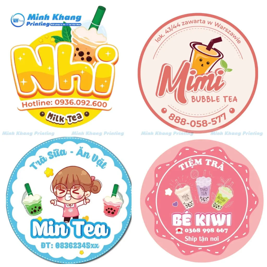 Mẫu logo tiệm trà sữa nhà làm mang lại cảm giác ấm cúng cho mọi khách hàng