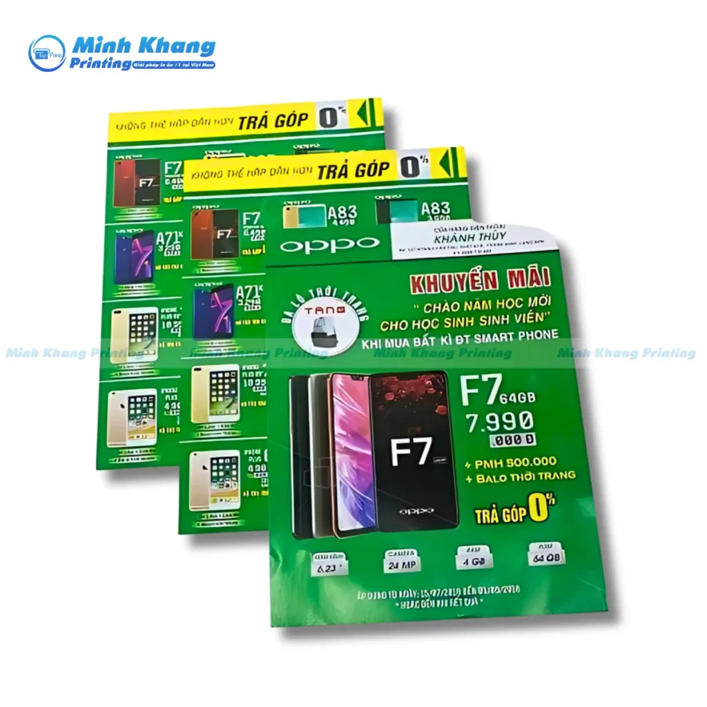 Kích Thước Và Chất Liệu In Tờ Rơi Điện Thoại Phổ Biến