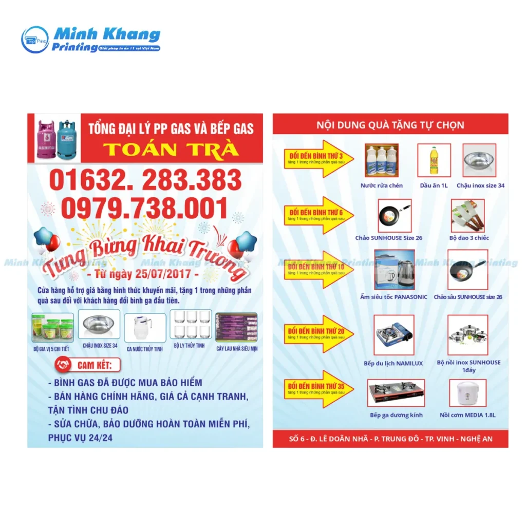 Kỹ Thuật In Ấn Và Chất Liệu Giúp Tờ Rơi Quảng Cáo Gas Bền Đẹp