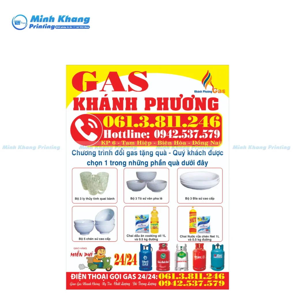 Công Nghệ In Offset & Kỹ Thuật Số tờ rơi quảng cáo gas