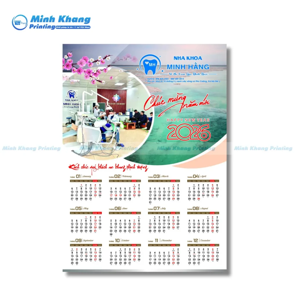 Quy Trình Đặt & Sản Xuất In Lịch 1 Tờ Chuyên Nghiệp
