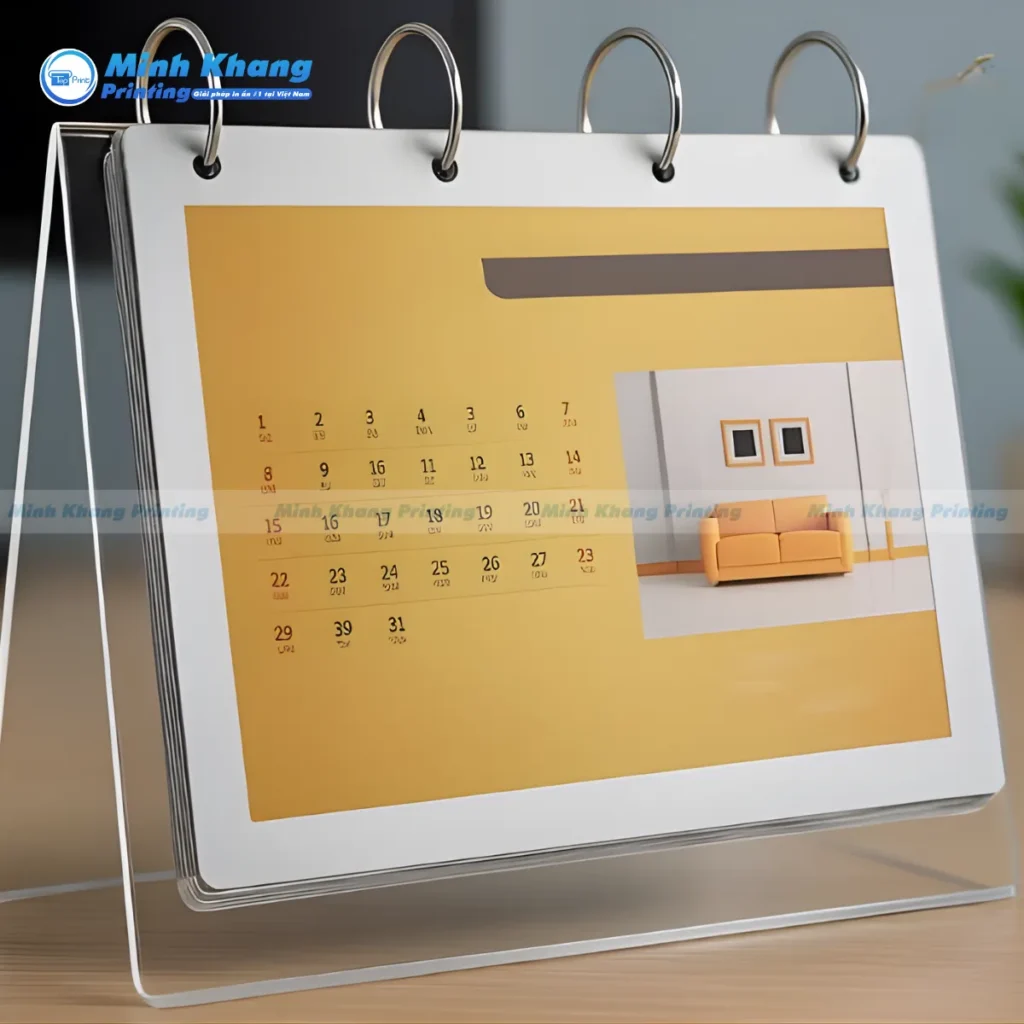 Lịch Để Bàn Đế Nhựa Hoặc Mica Độc Đáo