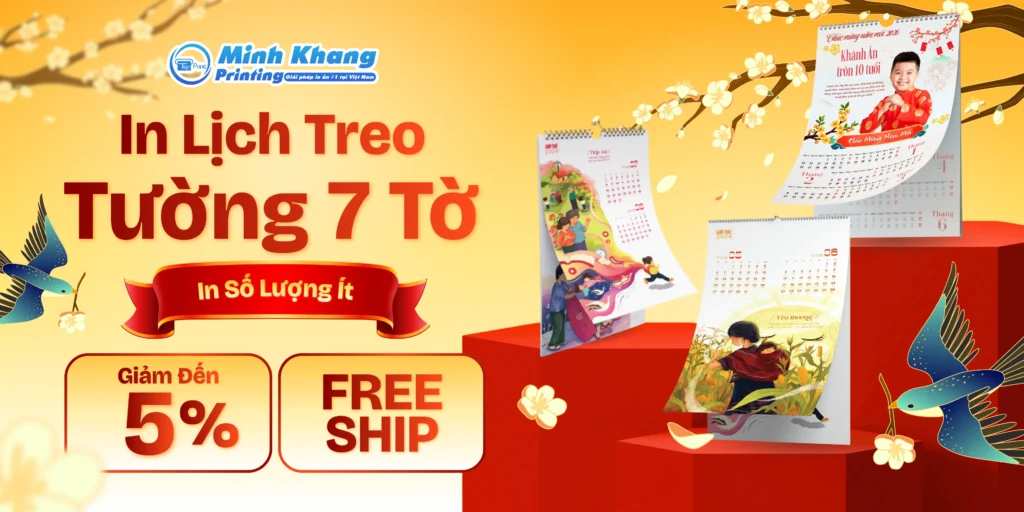 Top 50+ Mẫu Lịch Treo Tường 7 Tờ Đẹp & Báo Giá In Nhanh