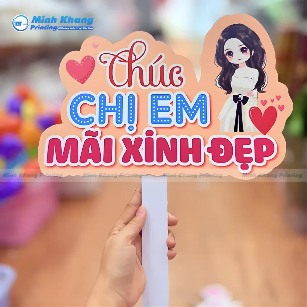 Mẫu hashtag 8/3 cầm tay kèm lời chúc từ ban lãnh đạo gửi đến toàn thể nhân viên nữ trong công ty