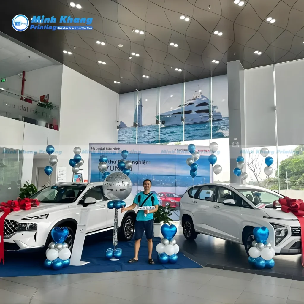 Mẫu  hashtag giao xe ô tô tại Hyundai Bắc Ninh kích thước A4 tiện lợi dễ cầm