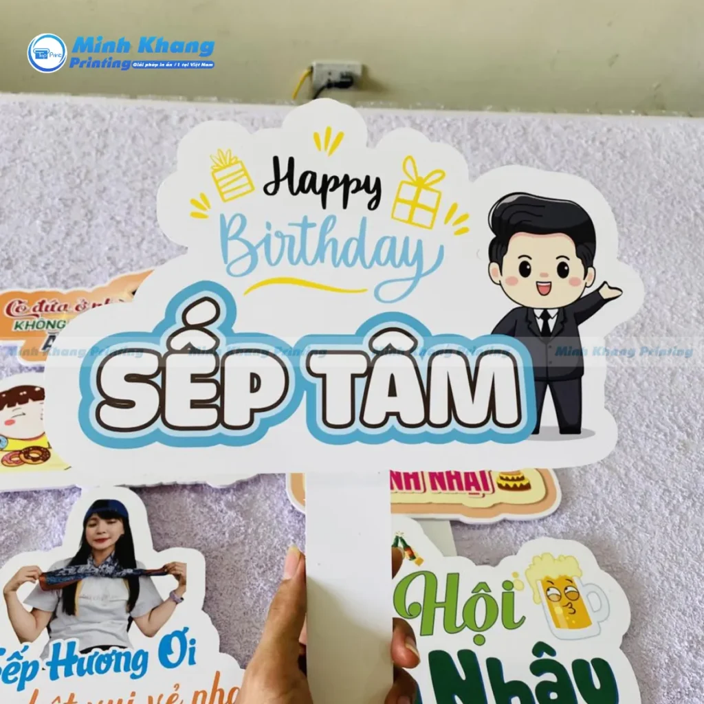 Mẫu hashtag "Happy Birthay -Sếp Tâm" truyền cảm hứng năng động cho toàn thể bộ phận