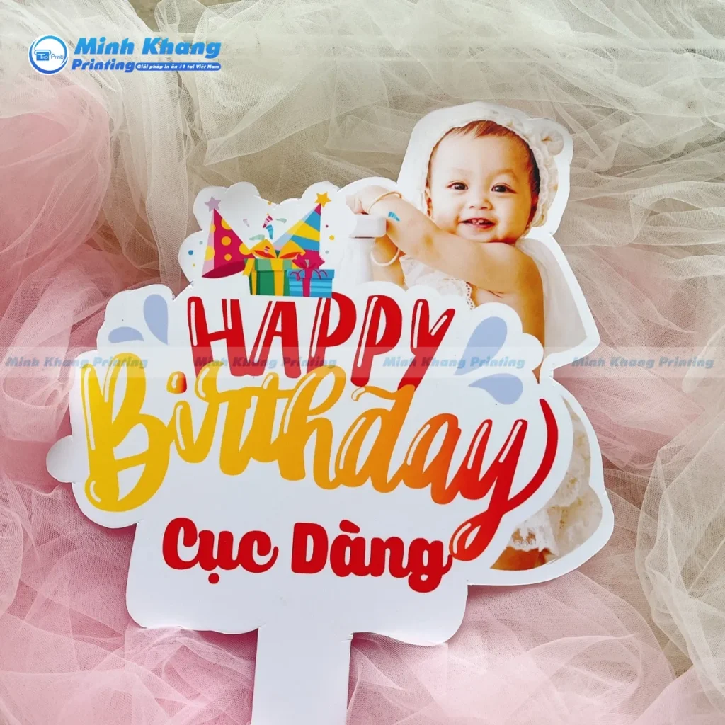 Mẫu bảng cầm tay happy birther chát liệu formex chắc chắn & bền