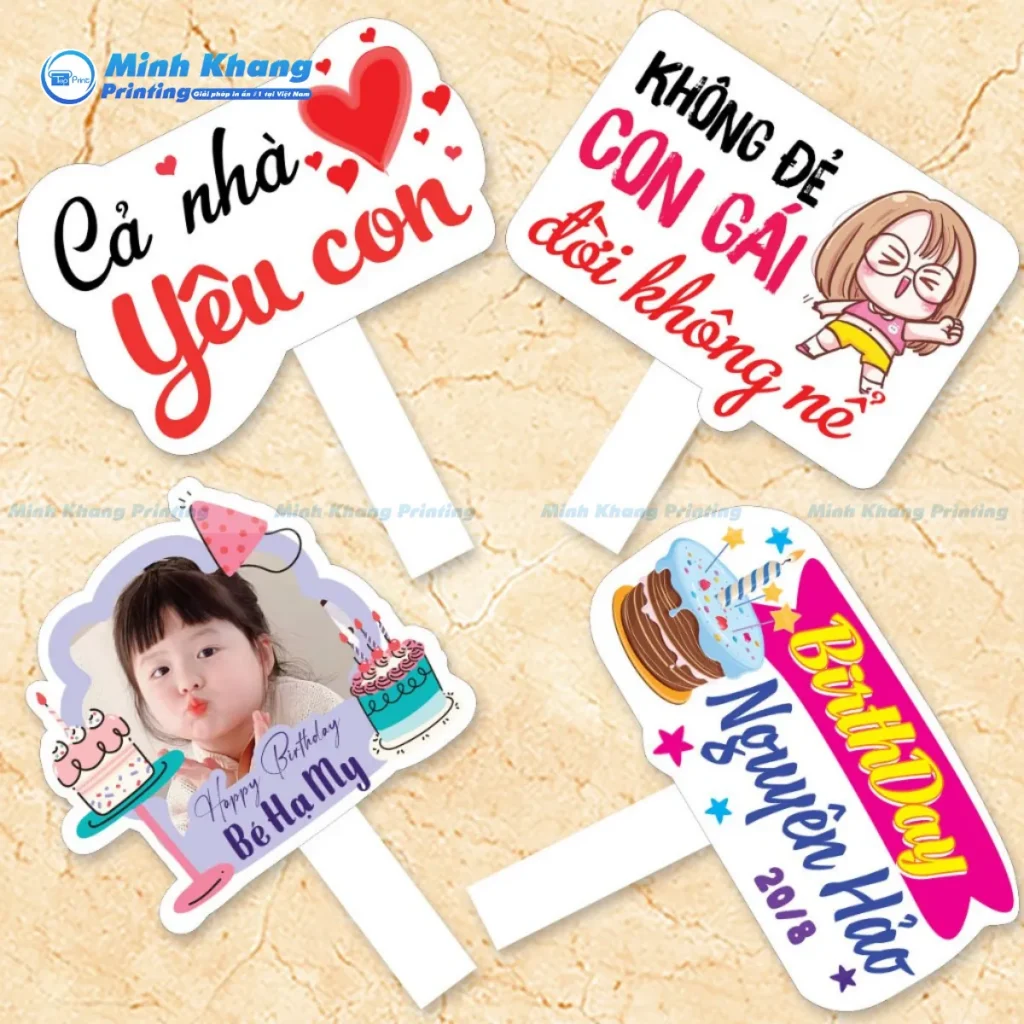 Mẫu hashtag cầm tay happy birthday sự kiện trong gia đình