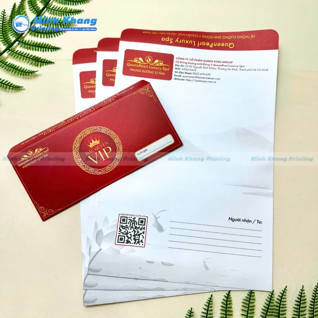 Mẫu phong bì thiết kế theo chuẩn kích thước quốc tế, hỗ trợ doanh nghiệp thực hiện các giao dịch thư tín