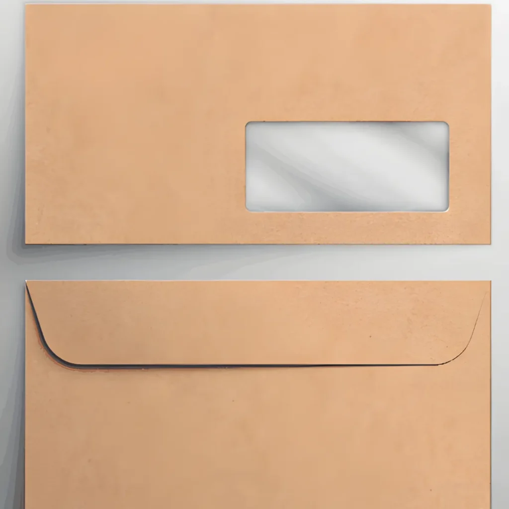 Mẫu phong bì giấy Kraft có cửa sổ mang lại phong cách mộc mạc, độc đáo