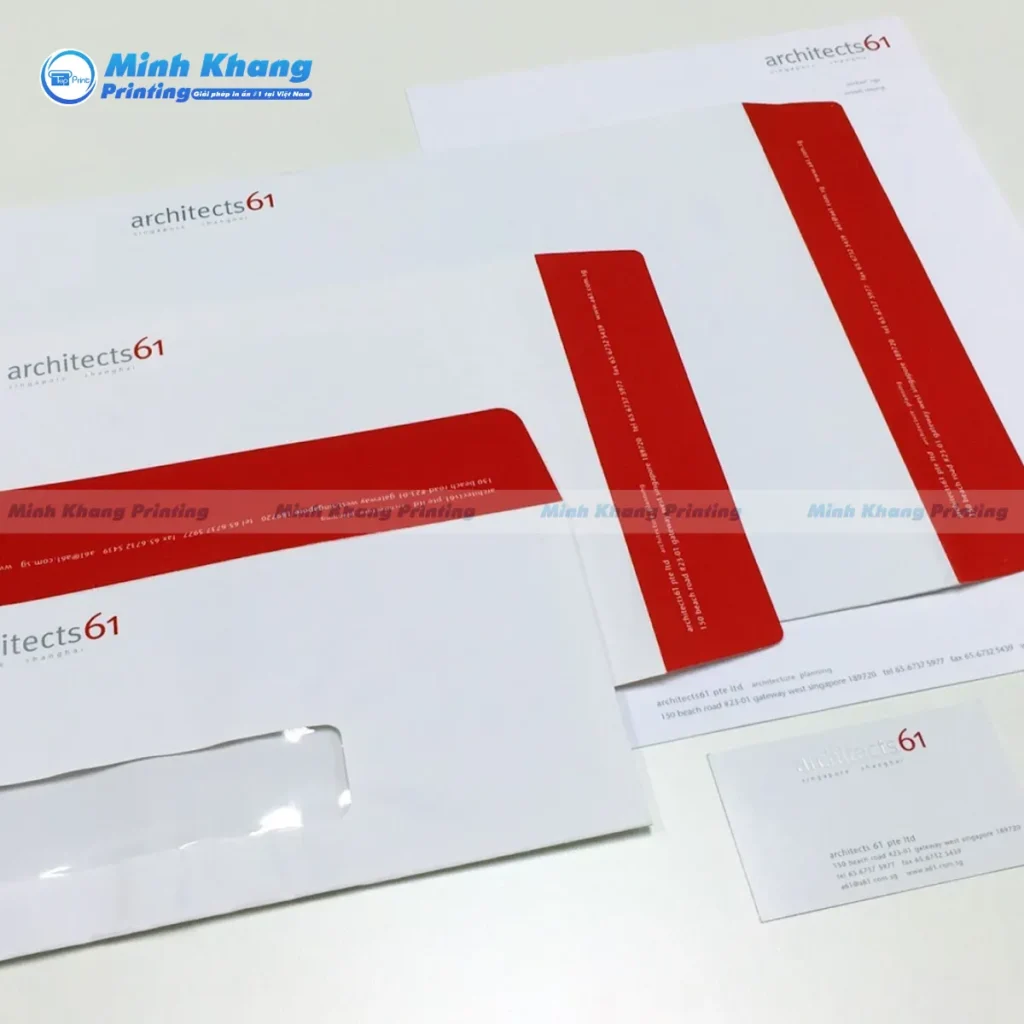 Mẫu phong bì cửa sổ dành cho khối ngân hàng thường sử dụng giấy Ford trắng định lượng cao