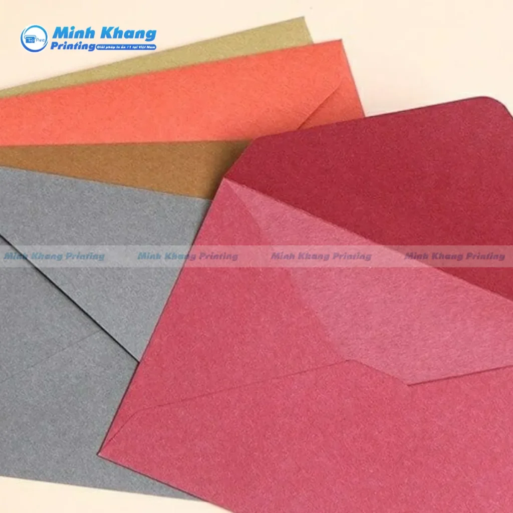 Kích Thước, Chất Liệu & In Ấn Phổ Biến Cho Phong Bì Nắp Chữ V