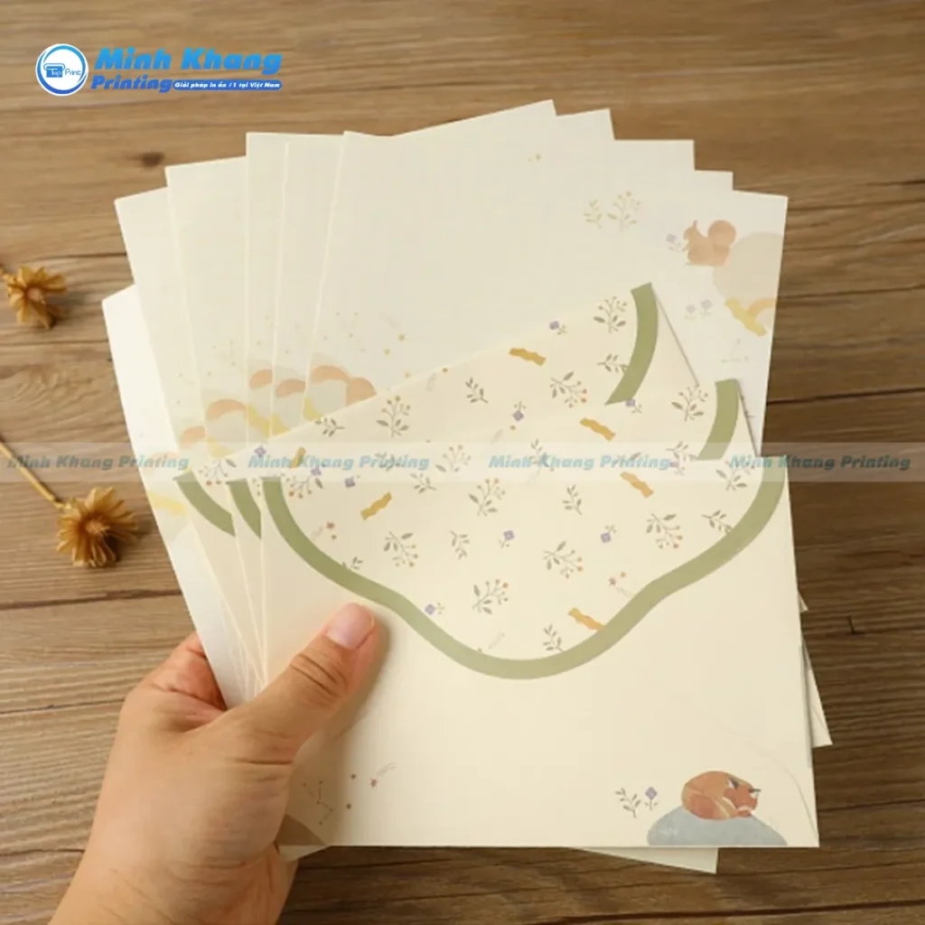 Mẫu phong bì nắp chữ V màu vàng - xanh pastel đơn giản dễ thương