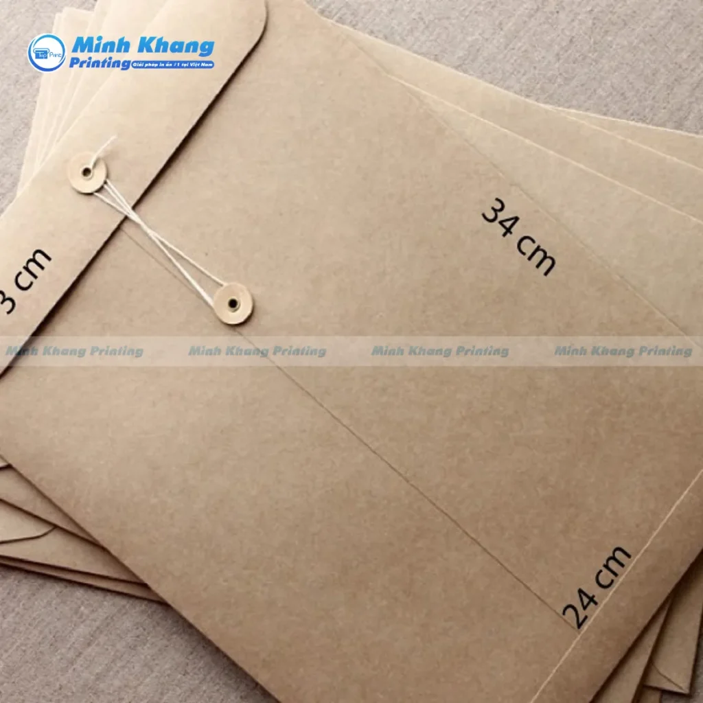 Mẫu túi hồ sơ nắp gài khổ A4 giúp bảo quản tài liệu một cách ngăn nắp, khoa học