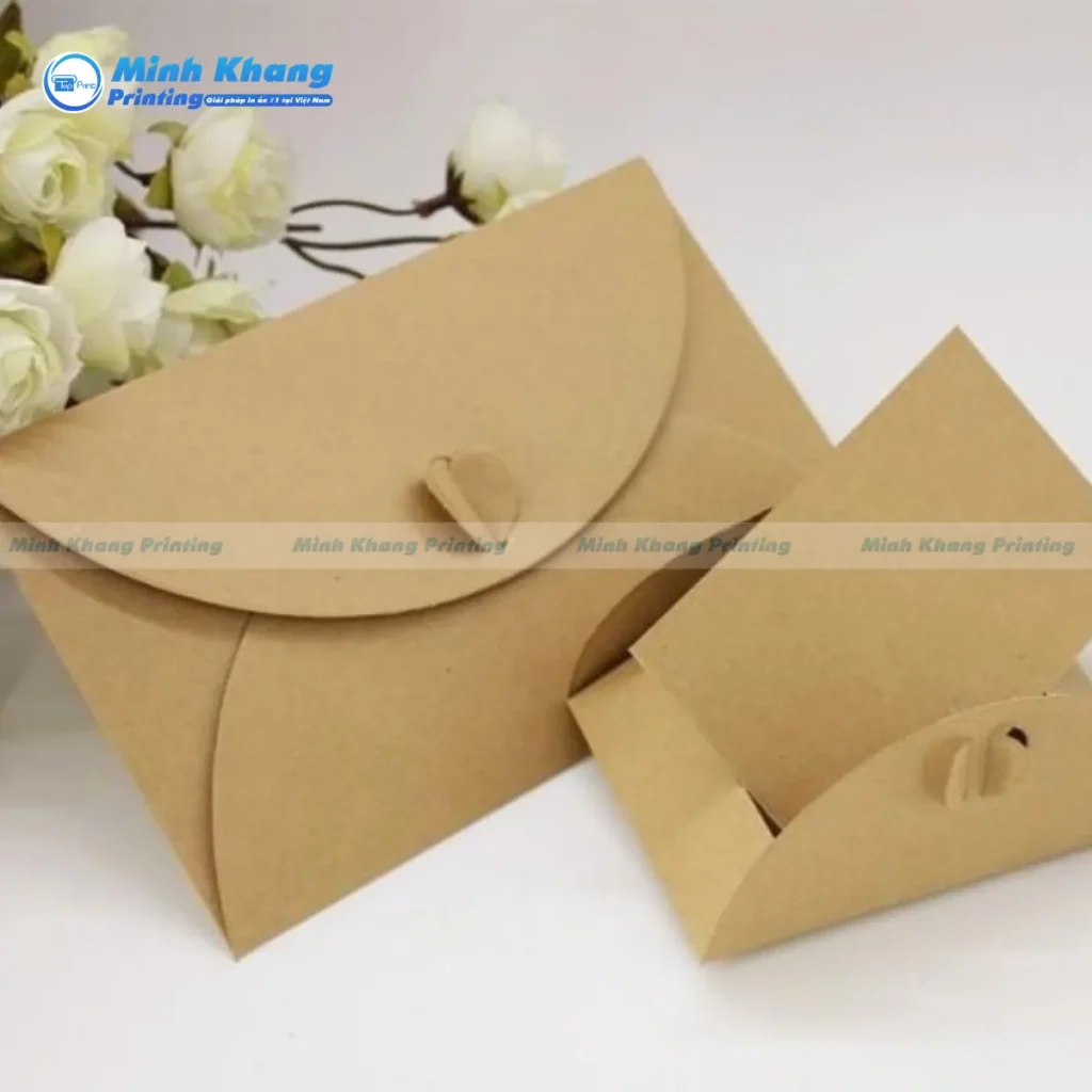 Mẫu phong bì xi măng nắp gài tạo điểm nhấn độc đáo và cá tính cho những shop quà tặng