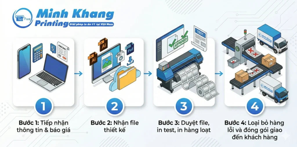 Quy Trình Tiếp Nhận Đặt In Decal Xi Bạc Tại Minh Khang