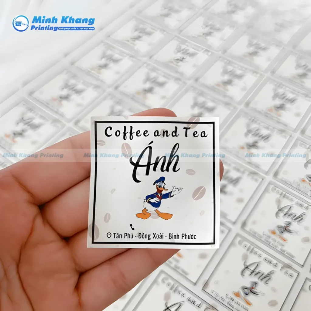 Mẫu sticker dán ly cà phê muối mang phong cách mộc mạc, phù hợp với quán nhỏ