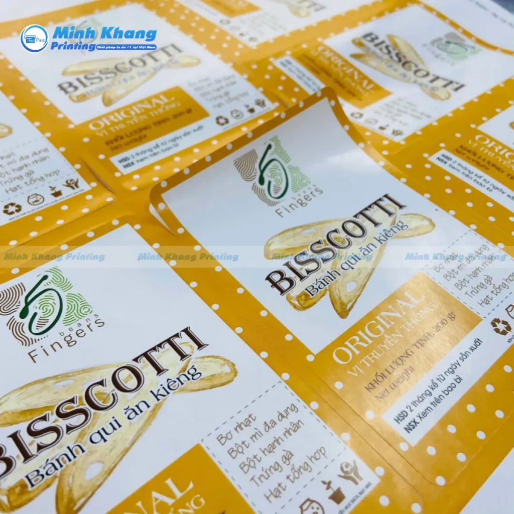Mẫu logo bánh mì que kích thước 4 x 6 cm dán bao bì