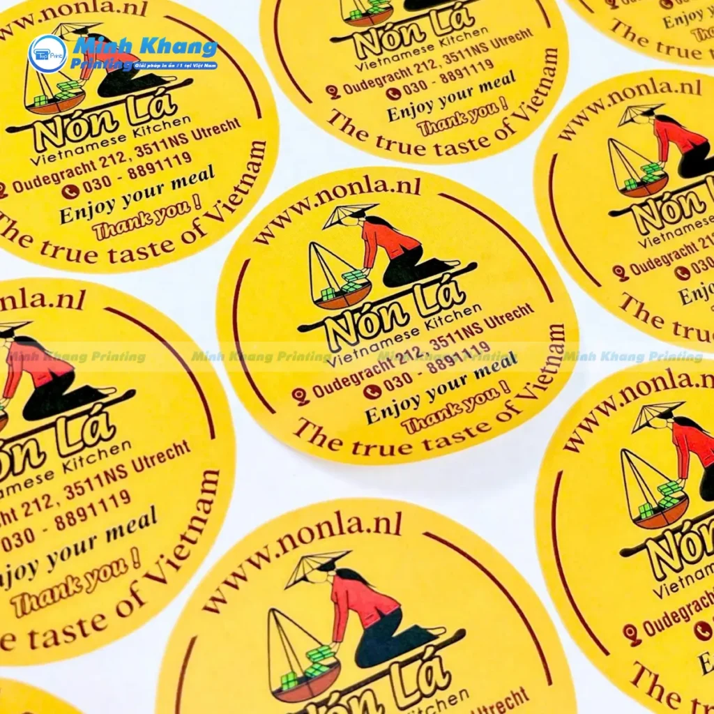 Mẫu logo gánh hàng đặc trưng tại Việt Nam cho một nhà hàng chuyên món việt