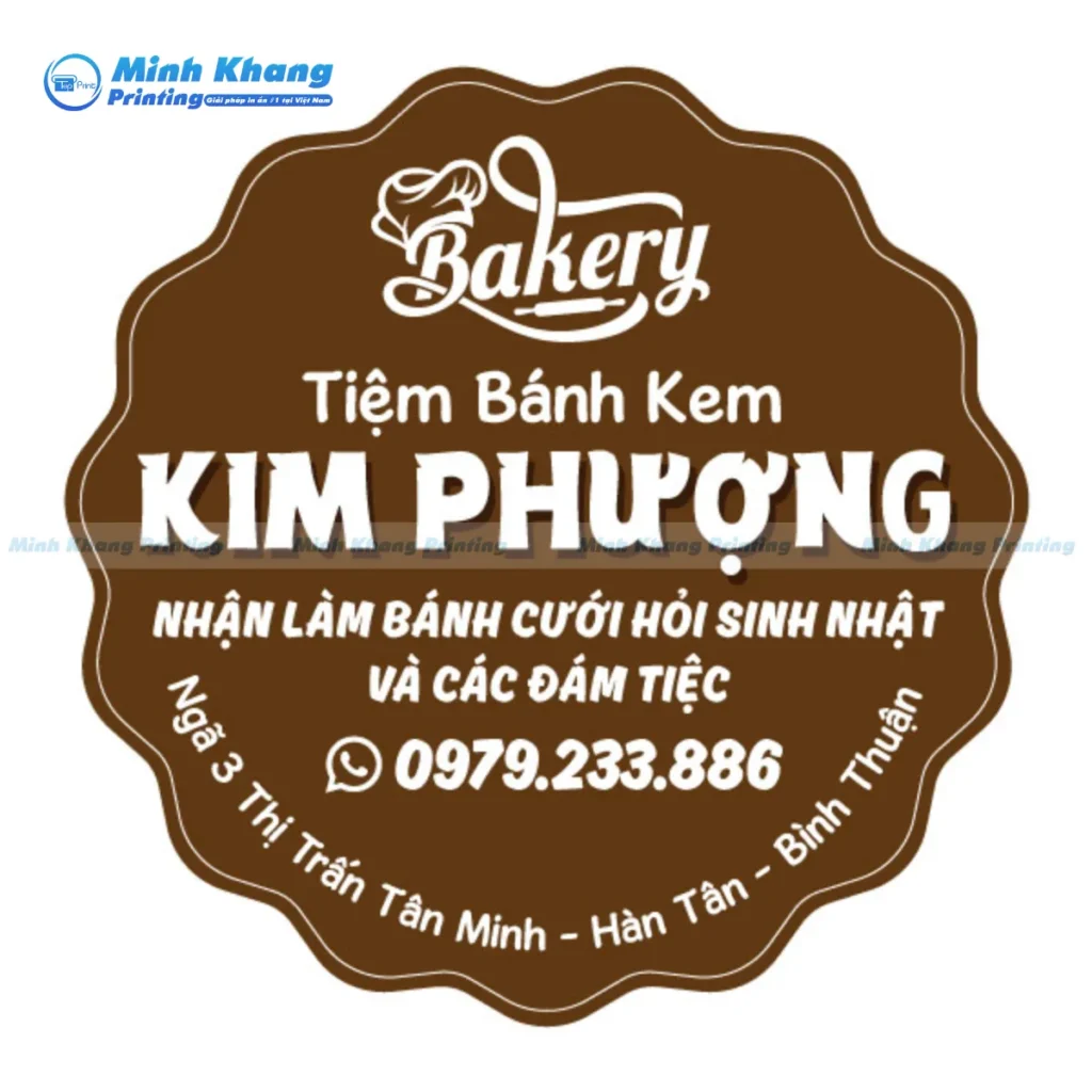 Mẫu logo cửa hàng bánh ngọt sử dụng phông chữ viết tay trông cực kỳ thân thiện gần gũi