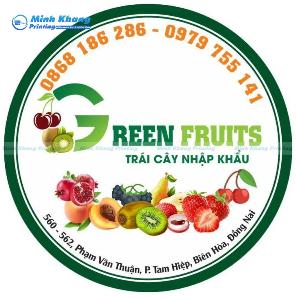 Mẫu tem nhãn in hình trái kiwi tươi mát là lựa chọn tuyệt vời cho siêu thị