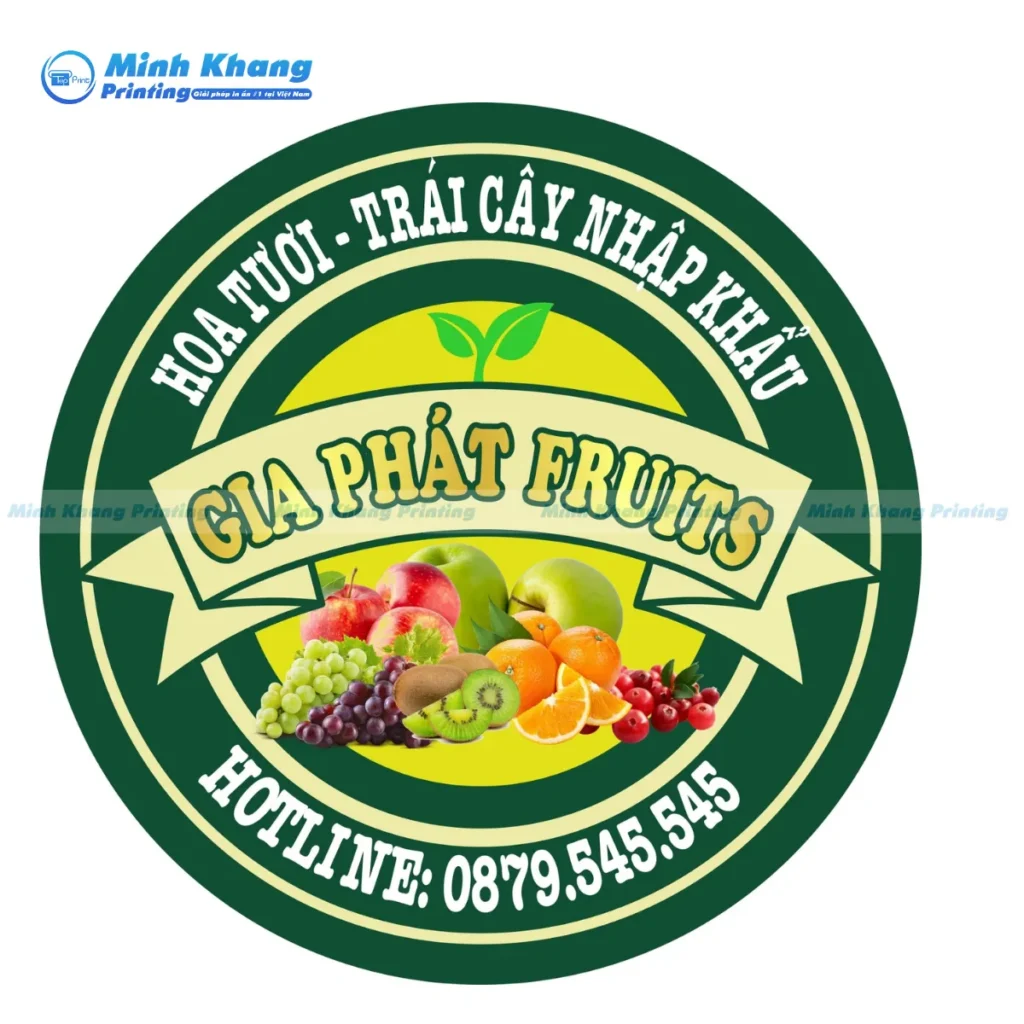 Mẫu tem dán hộp nho xanh không hạt được thiết kế vô cùng tinh tế, sang trọng