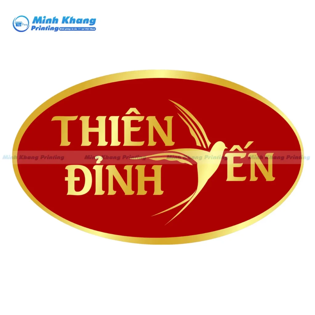 Mẫu logo dán bao bì yến sào Thiên Đỉnh chuyên dùng dán hộp đựng