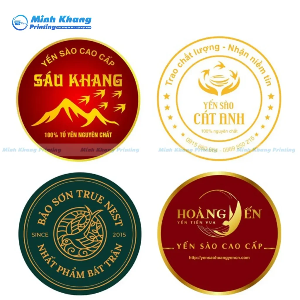 Mẫu logo tổ yến tinh tế sử dụng vầng trăng sáng mang lại cảm giác an tâm