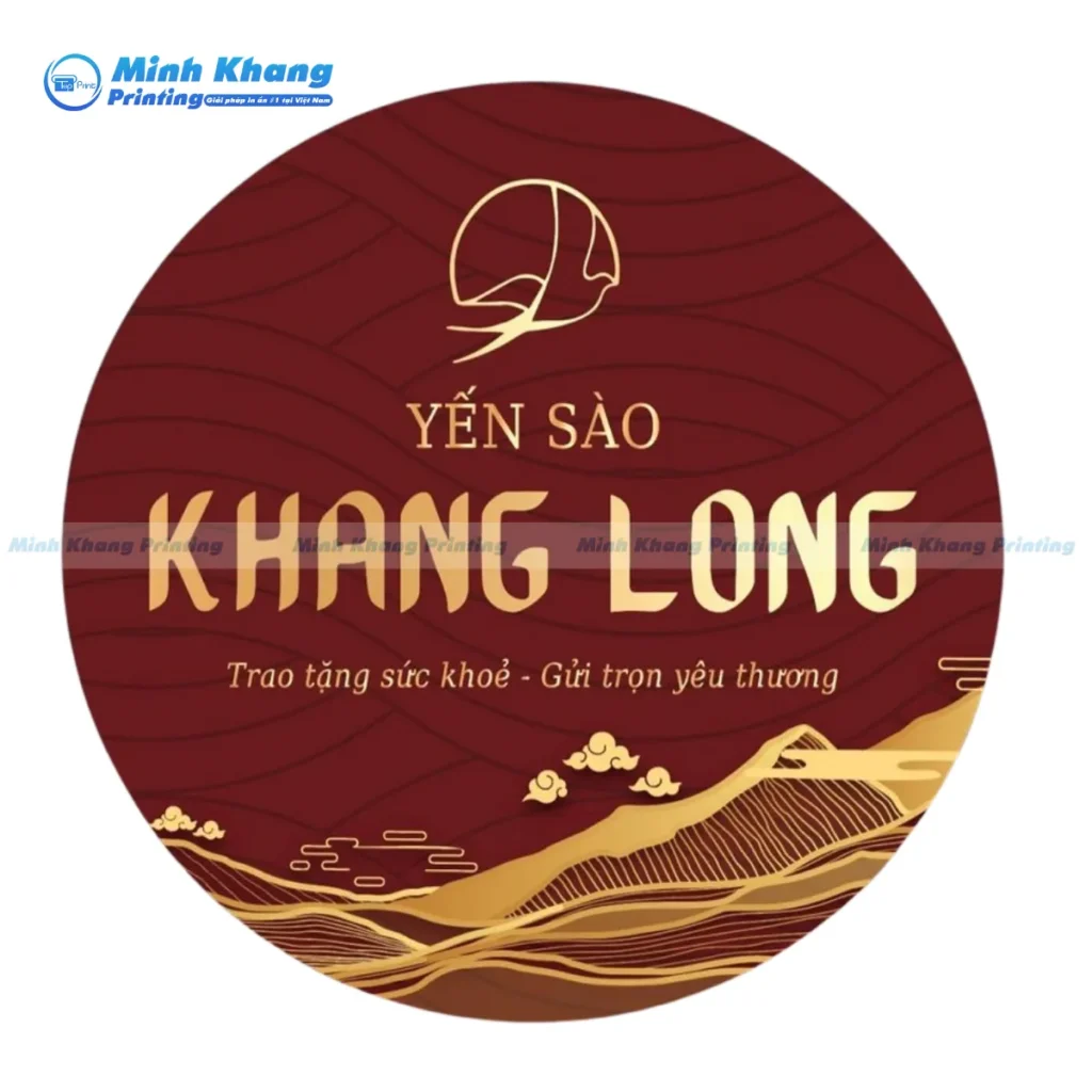 Mẫu logo ngành yến ấn tượng phác thảo núi non xanh truyền tải trọn vẹn niềm tin