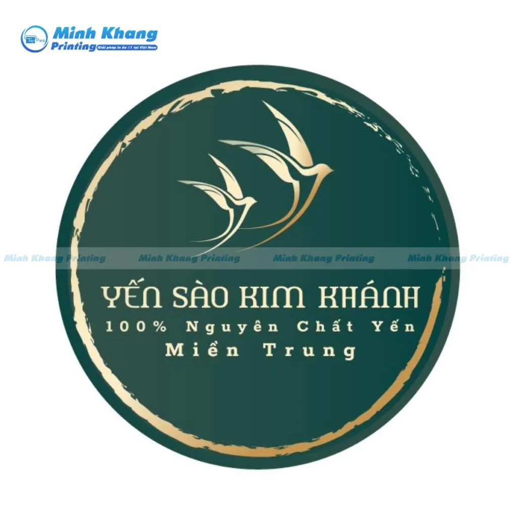 Mẫu logo yến sào rạng ngời phô diễn đôi cánh chim lan tỏa thông điệp an khang