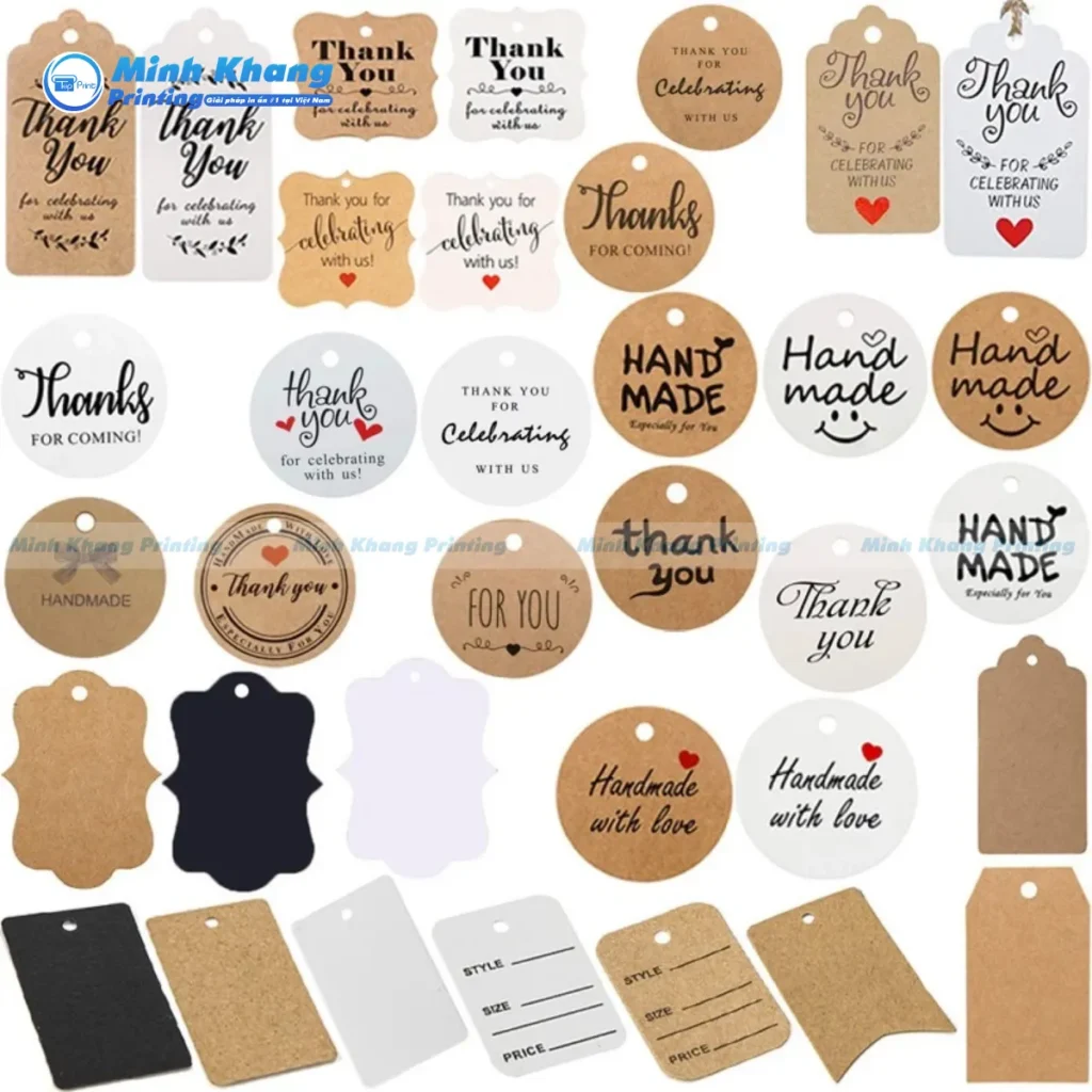 Mẫu nhãn mác kraft chuyên dụng cho sản phẩm handmade truyền tải sự chân thật an toàn