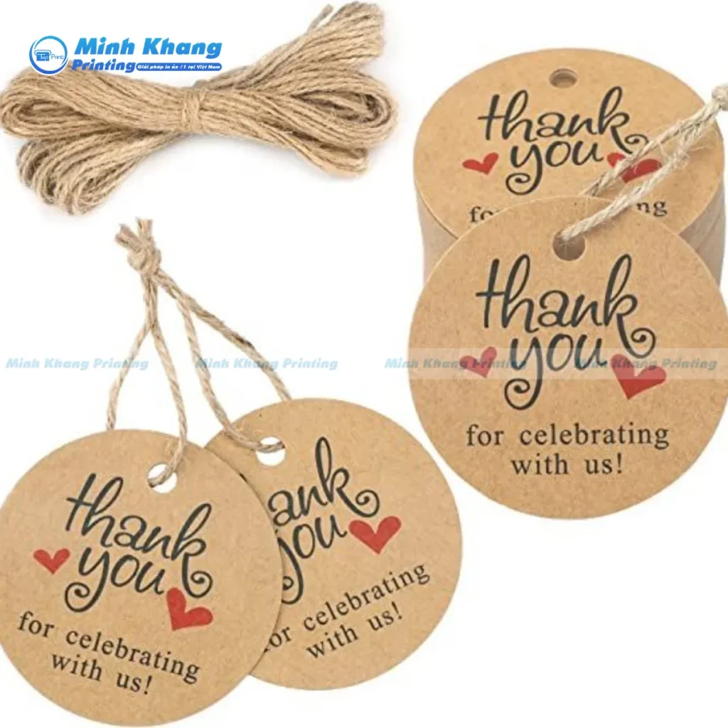 Mẫu nhãn mác kraft phong cách tối giản, tag cảm ơn
