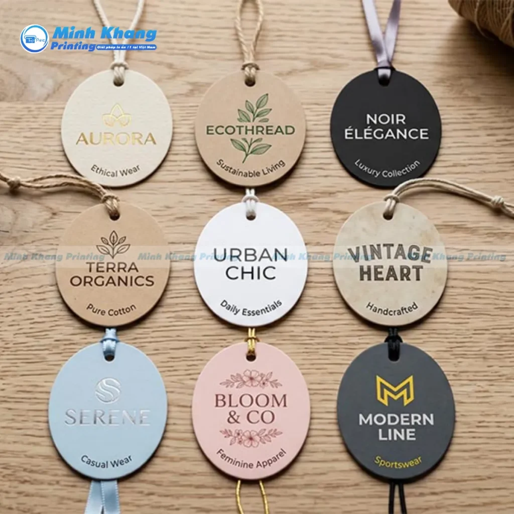 Khám Phá Các Chất Liệu, Kích Thước, Công Nghệ In & Gia Công In Tag Hình Oval