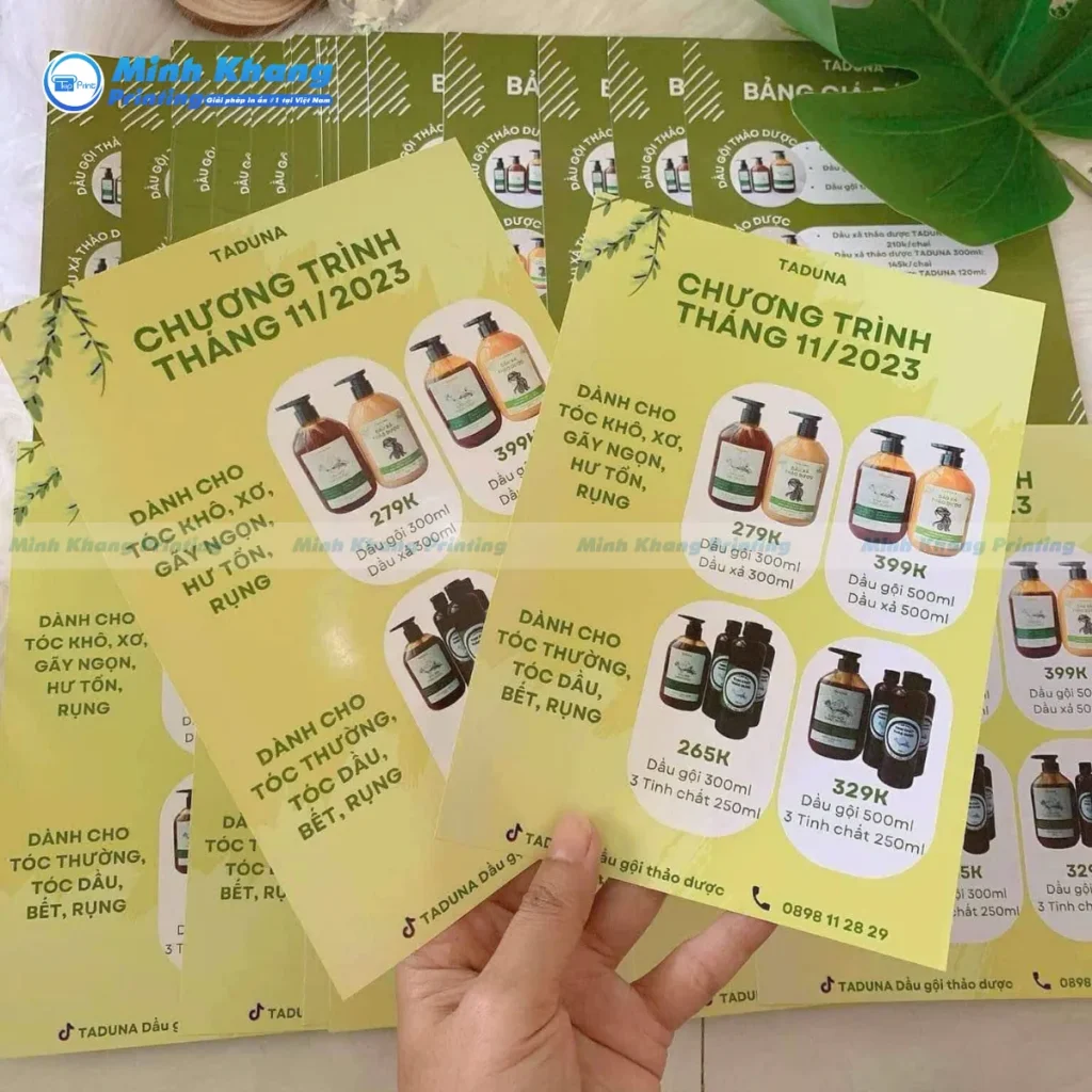  Mẫu tờ rơi giới thiệu sản phẩm dầu gội dán tại bảng tin khu chung cư mới