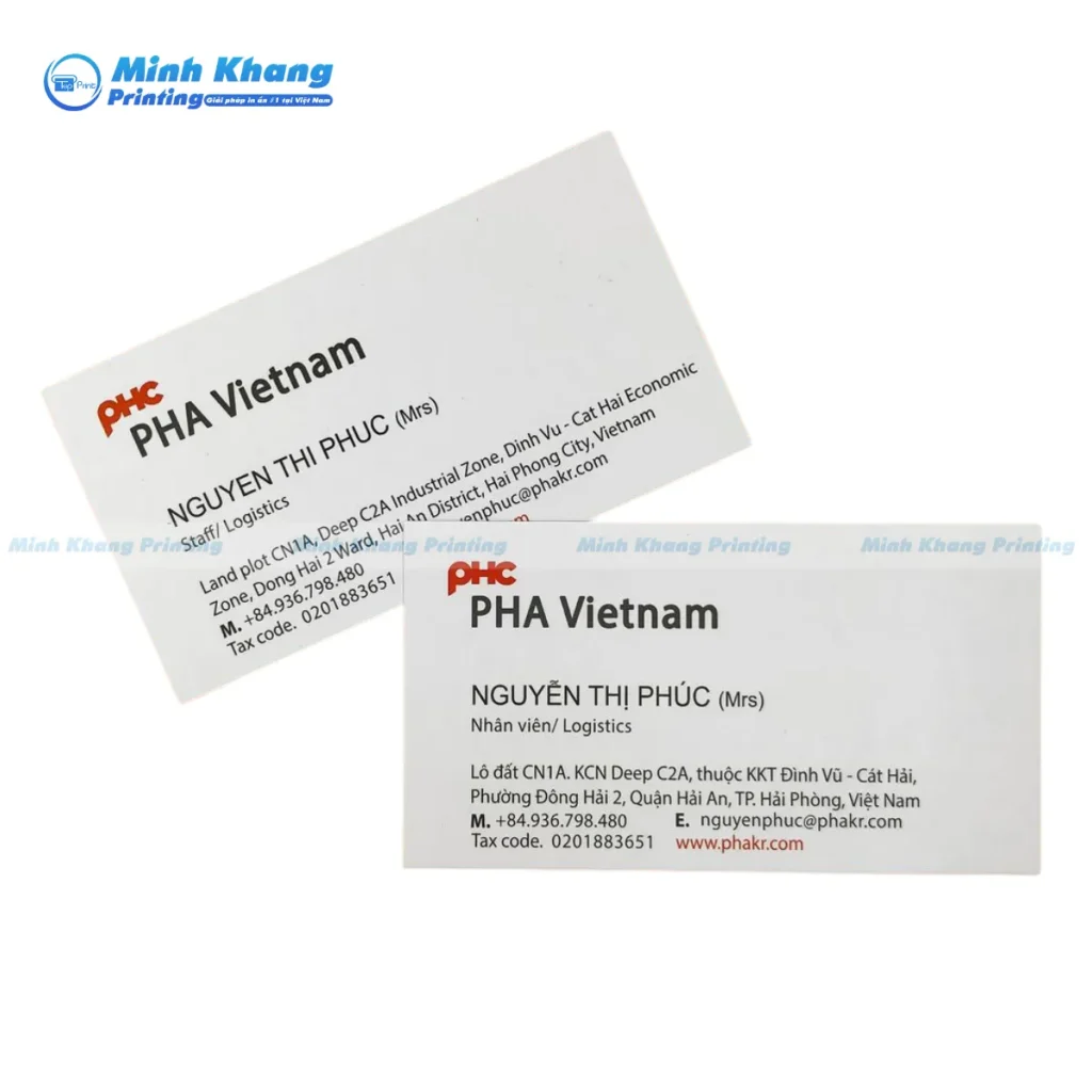 card visit song ngữ